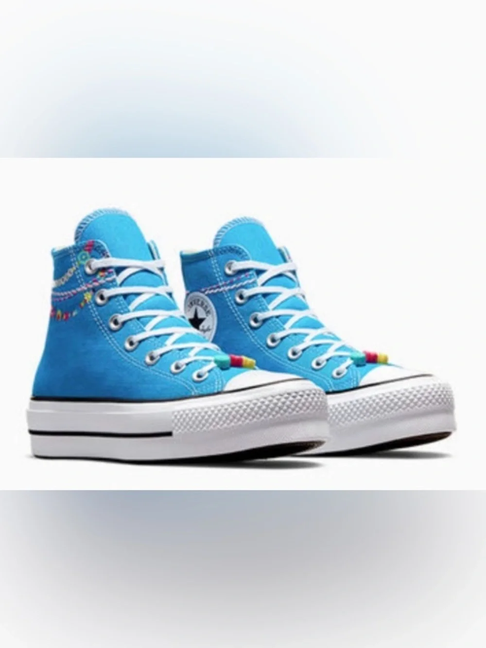 Chuck Taylor All Star Lift Kidult Women Converse Dial up Blue High-Top Sneakers - Picture 3 of 14